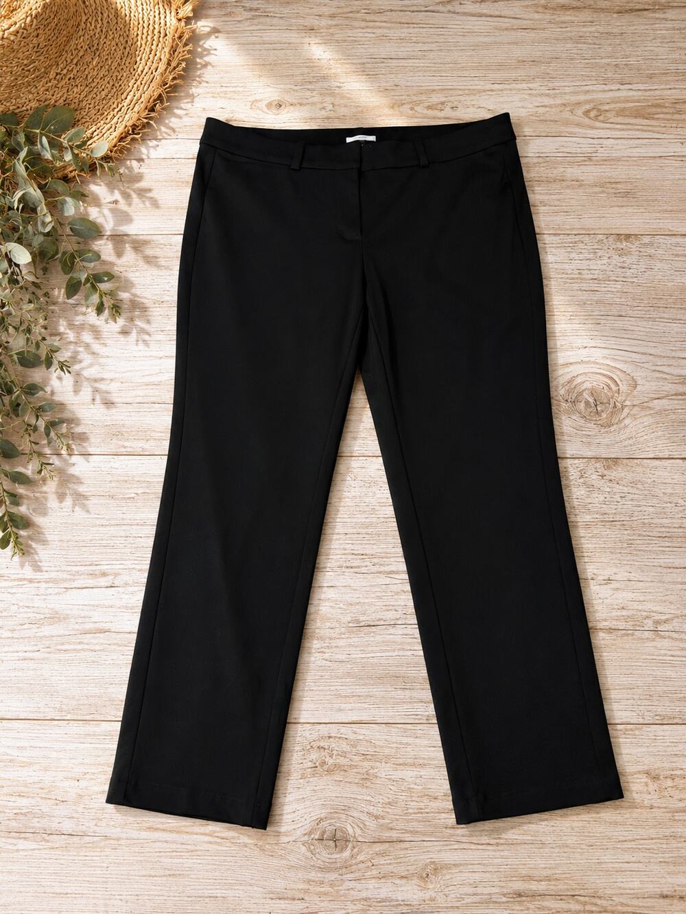 Lane Bryant The Allie Pants Womens 22 Green Straight Leg Stretch Dress Work